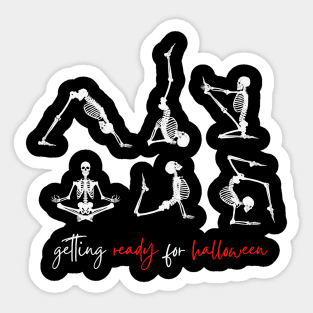 skeleton yoga Sticker